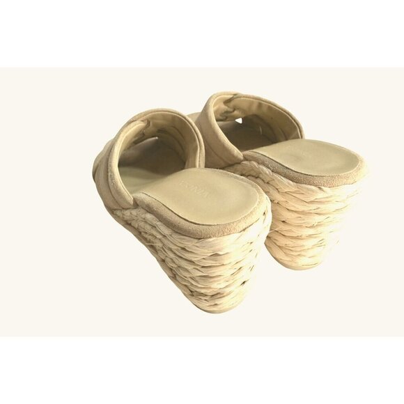 Vince Beige Suede Wedge Espadrilles Sandals -LT3138 - Picture 3 of 5